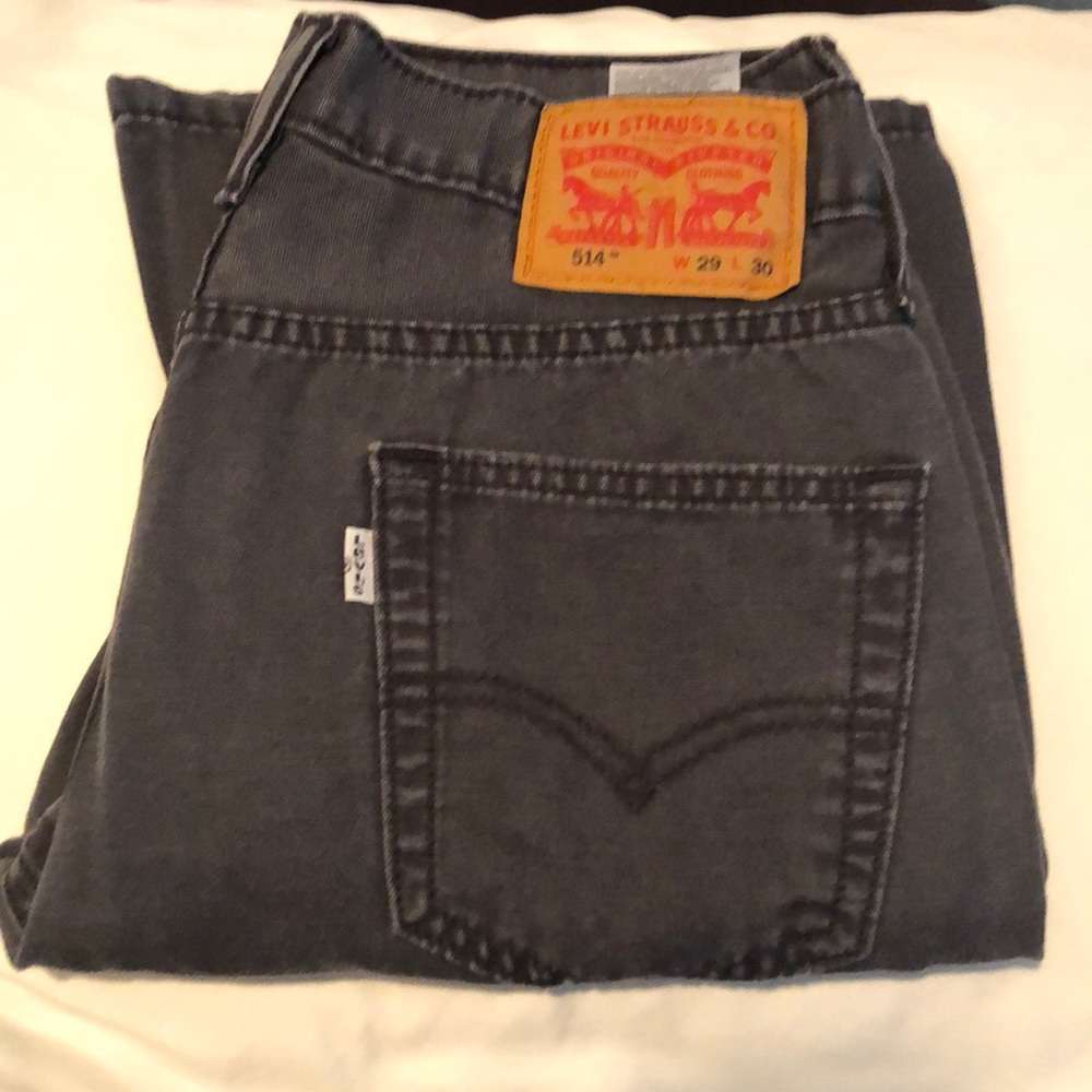 Levi’s 514 slim straight fit men’s 29 X 30 gray jeans